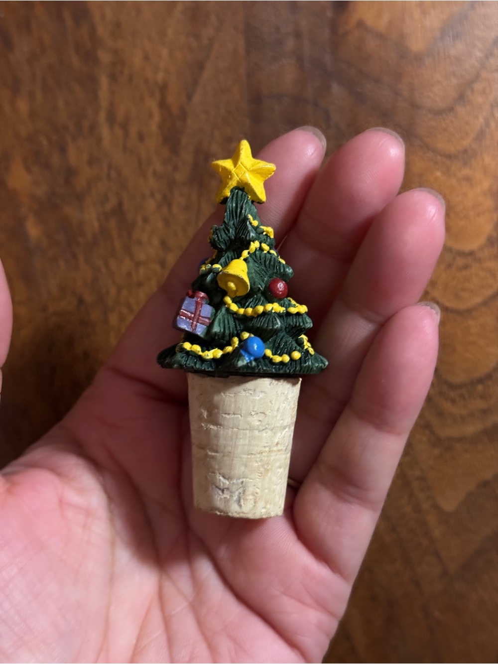 Christmas Tree Wine Bottle Stopper Holiday Cork